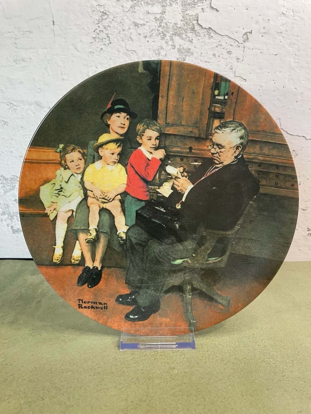 Knowles Norman Rockwell Collector Plate The Family Doctor 1992